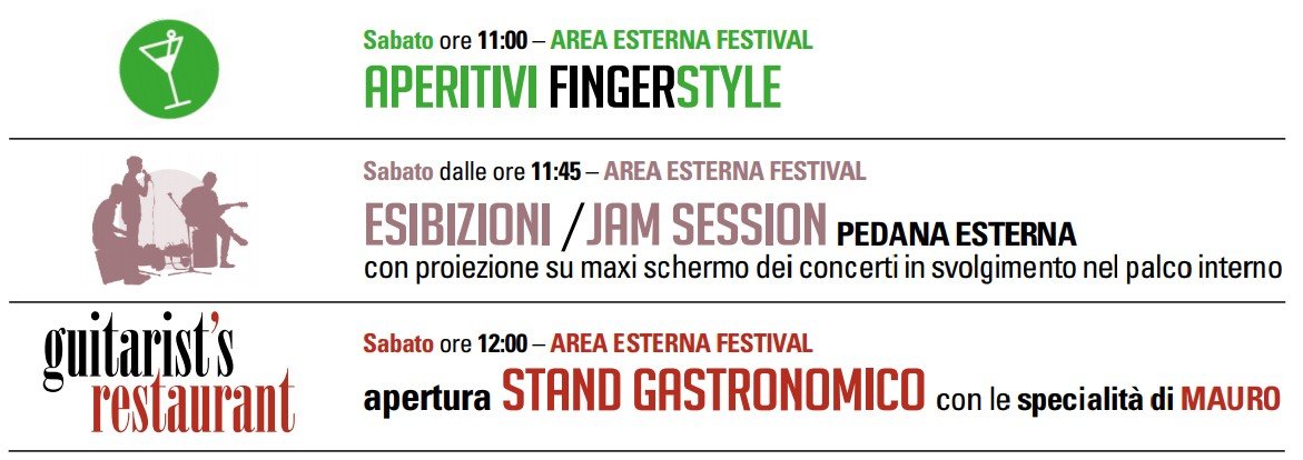 Aperitivi e Ristorante al Sanbenedetto Guitar Festival 2023